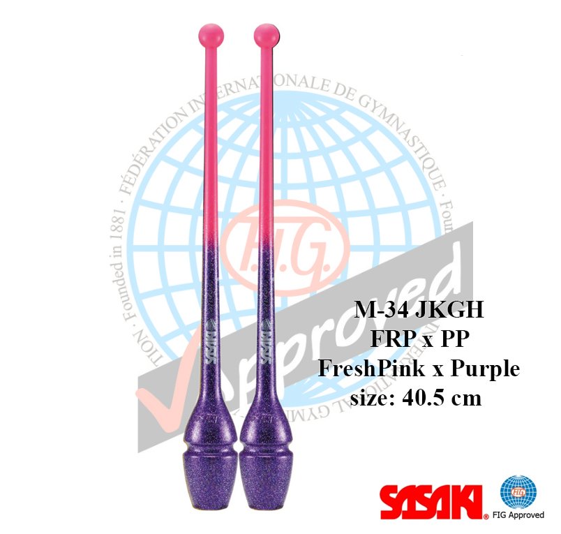 FRESH PINK xPURPLE FRP x PP 41 M-34GH-F FRPxPP col. Fresh Pink x Purple Gradation Rubber Clubs - Image 1