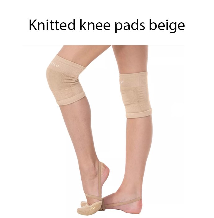 Knitted knee pads beige Наколенки - Image 1